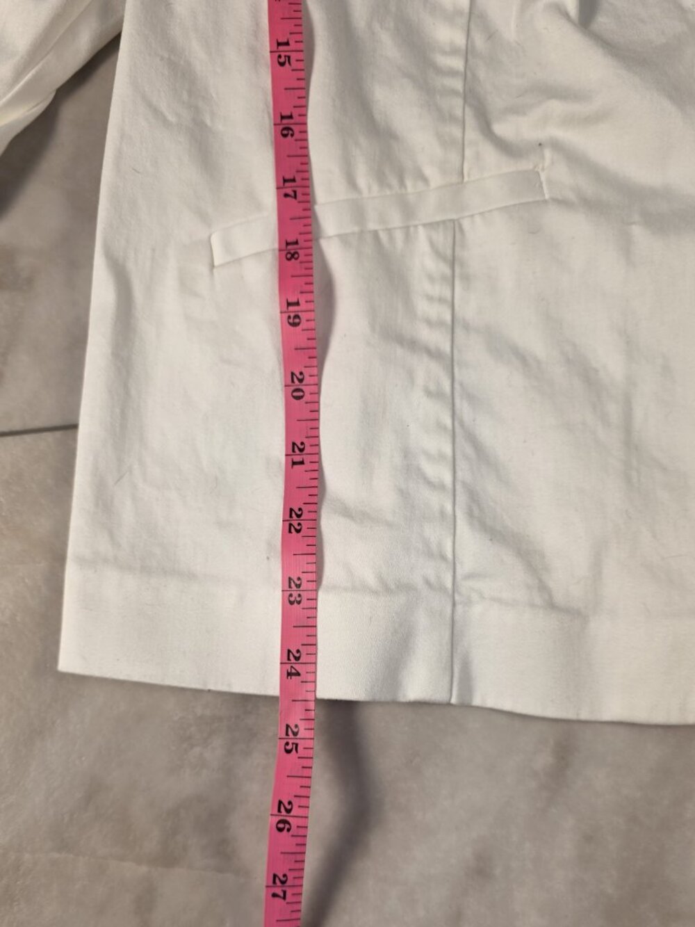 Avenue Plus 18 White Blazer Ruched 3/4 Sleeve Stretch Jacket - Picture 4 of 7